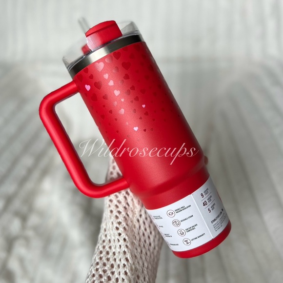 Stanley sweet hearts pink hearts Ruby hearts red hearts Valentine’s Day 30oz SET - Picture 4 of 6